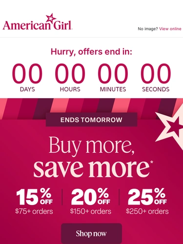 American Girl Sale Announcement