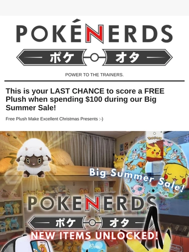 The PokeNerds Store Sale Announcement