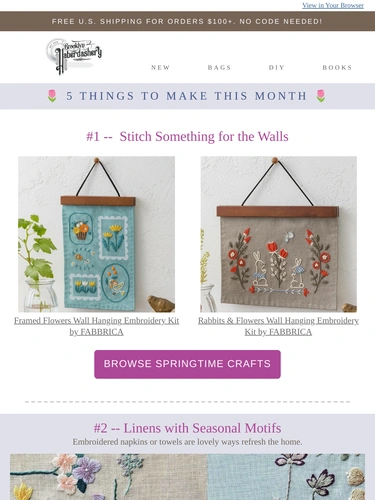 Brooklyn Haberdashery Newsletter