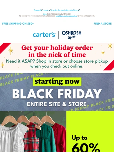Carter's OshKosh Sale Announcement