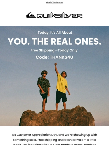 Quiksilver Sale Announcement