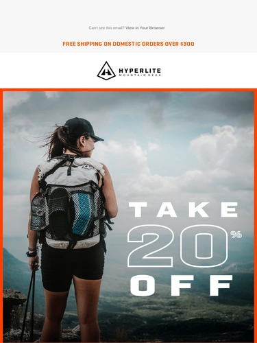 Hyperlite Mountain Gear Sale Announcement