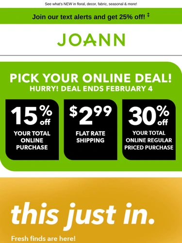 Joann Sale Announcement