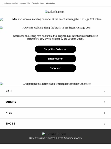 Columbia Sportswear Sale Announcement