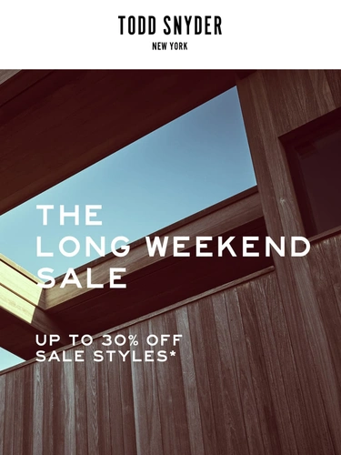 Todd Snyder Sale Announcement