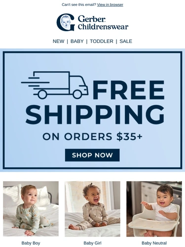 Gerber Childrenswear Email