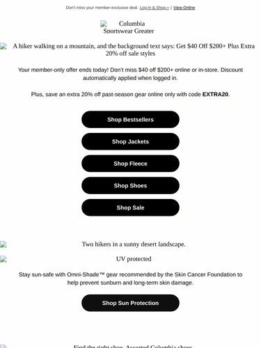 Columbia Sportswear Loyalty Program