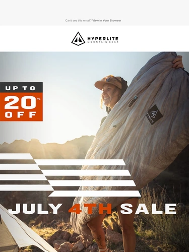 Hyperlite Mountain Gear Sale Announcement