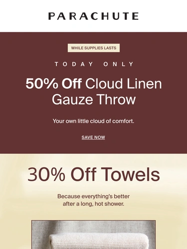 Parachute Home Sale Announcement