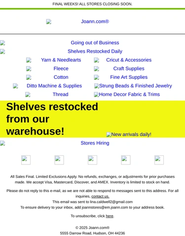 Joann Newsletter