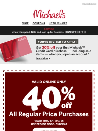Michaels Sale Announcement