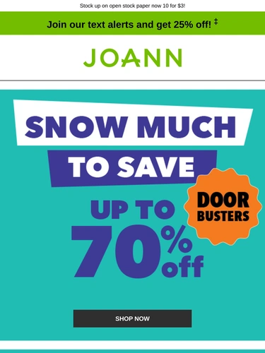 Joann Sale Announcement