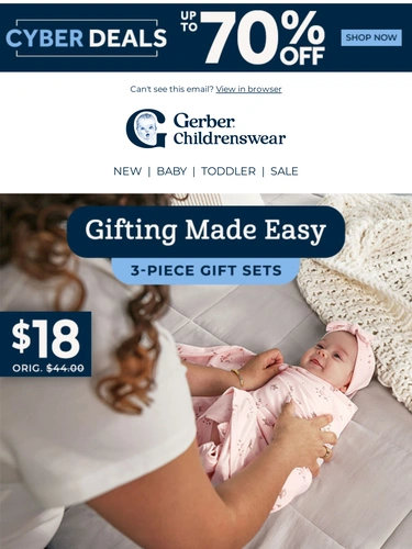 Gerber Childrenswear Sale Announcement