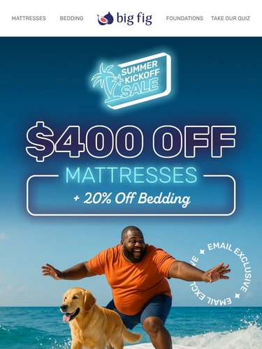 Big Fig Mattress Sale Announcement