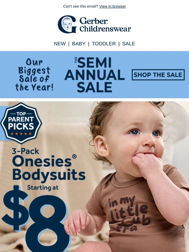 Gerber Childrenswear Sale Announcement