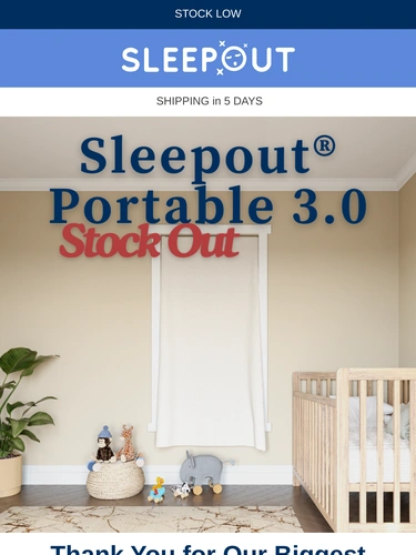 Sleepout Sale Announcement