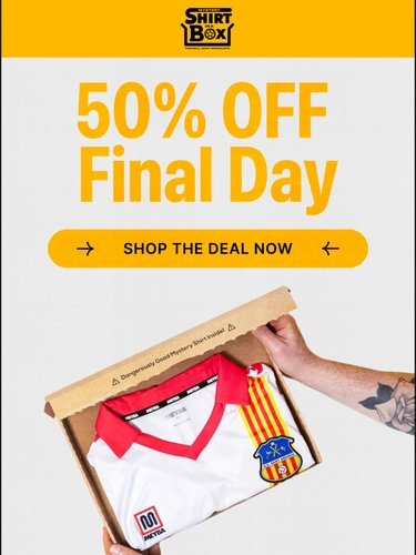 Shirt in a Box Sale Announcement