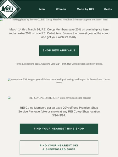 REI Sale Announcement