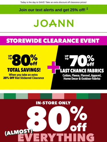 Joann Sale Announcement