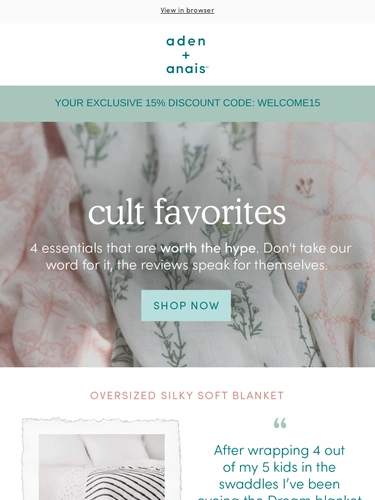 Aden + Anais Welcome Series