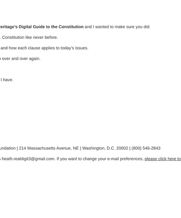 Heritage Foundation Event Invitation