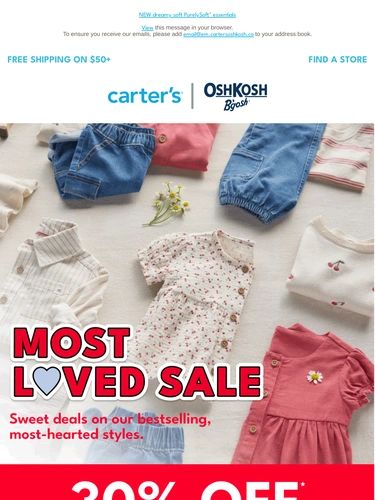 Carter's OshKosh Sale Announcement