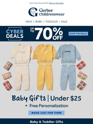 Gerber Childrenswear Sale Announcement