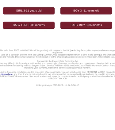 Sergent Major Sale Announcement