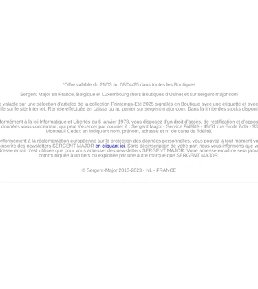 Sergent Major Sale Announcement