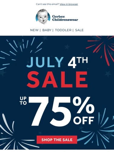 Gerber Childrenswear Sale Announcement