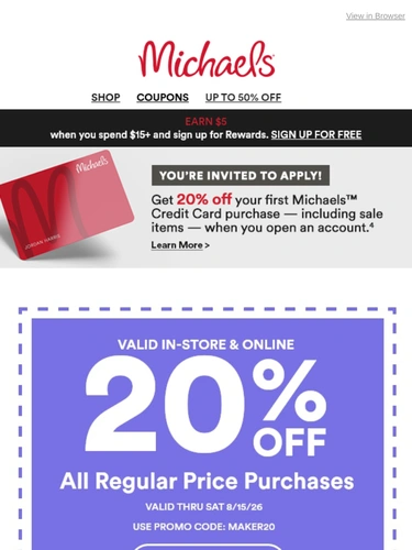 Michaels Newsletter