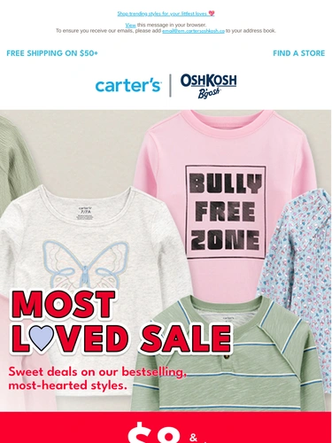 Carter's OshKosh Sale Announcement