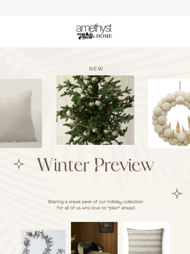 Amethyst Home Holiday Campaign