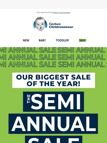 Gerber Childrenswear Sale Announcement