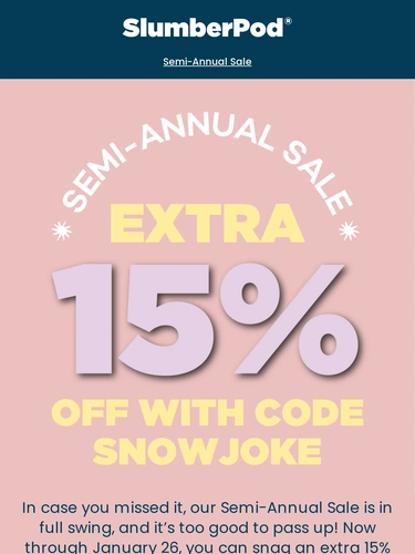SlumberPod Sale Announcement