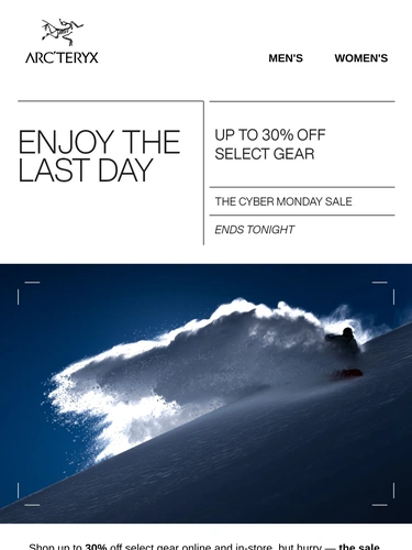 Arc'teryx Sale Announcement