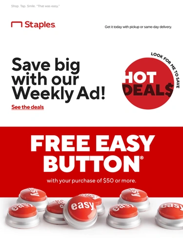 Staples Sale Announcement