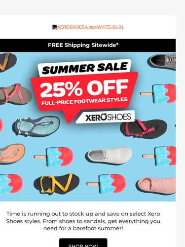Xero Shoes Sale Announcement