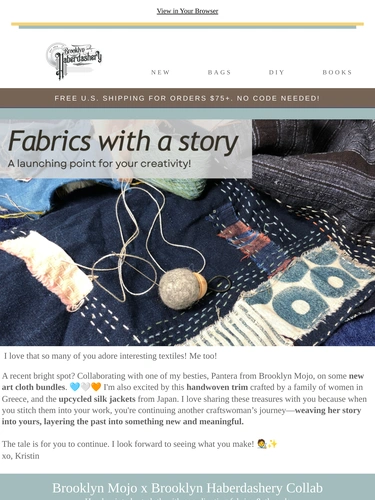 Brooklyn Haberdashery Newsletter