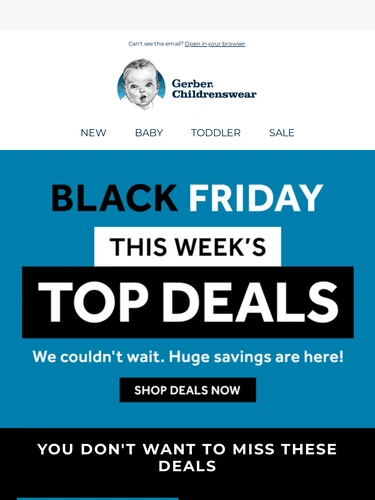 Gerber Childrenswear Sale Announcement