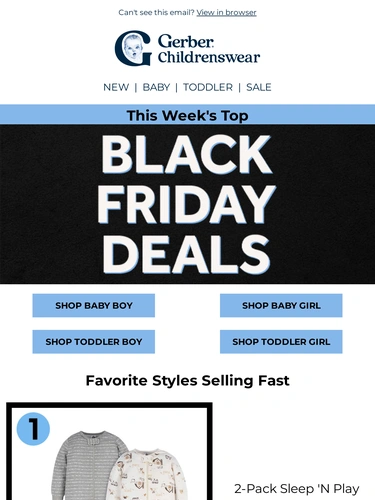 Gerber Childrenswear Sale Announcement