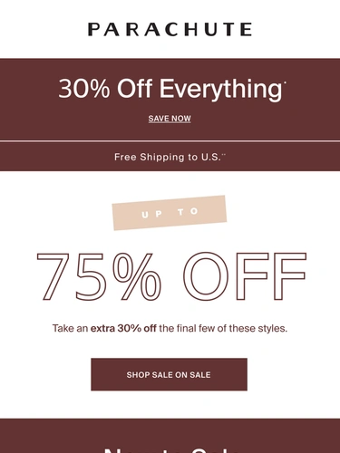 Parachute Home Sale Announcement