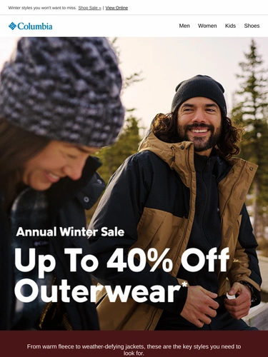 Columbia Sportswear Sale Announcement