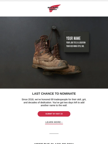 Red Wing Shoes Event Invitation