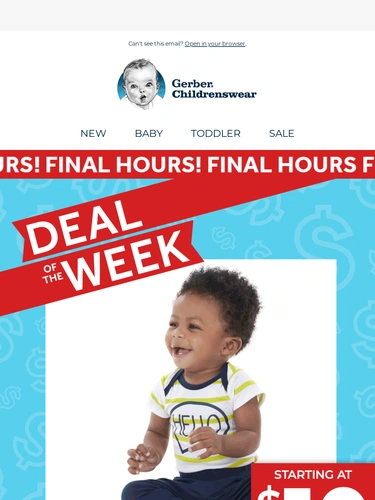 Gerber Childrenswear Sale Announcement