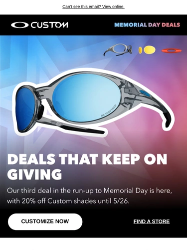 Oakley Sale Announcement