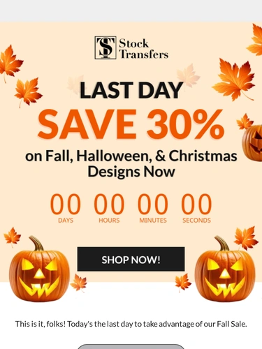 Stock Transfers Sale Announcement