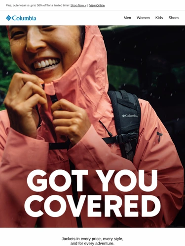 Columbia Sportswear Sale Announcement