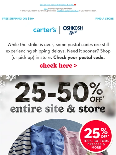 Carter's OshKosh Sale Announcement