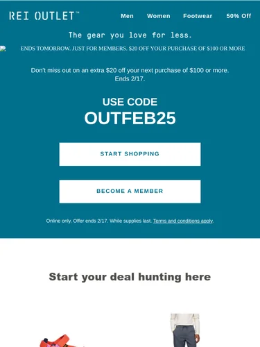 REI Sale Announcement